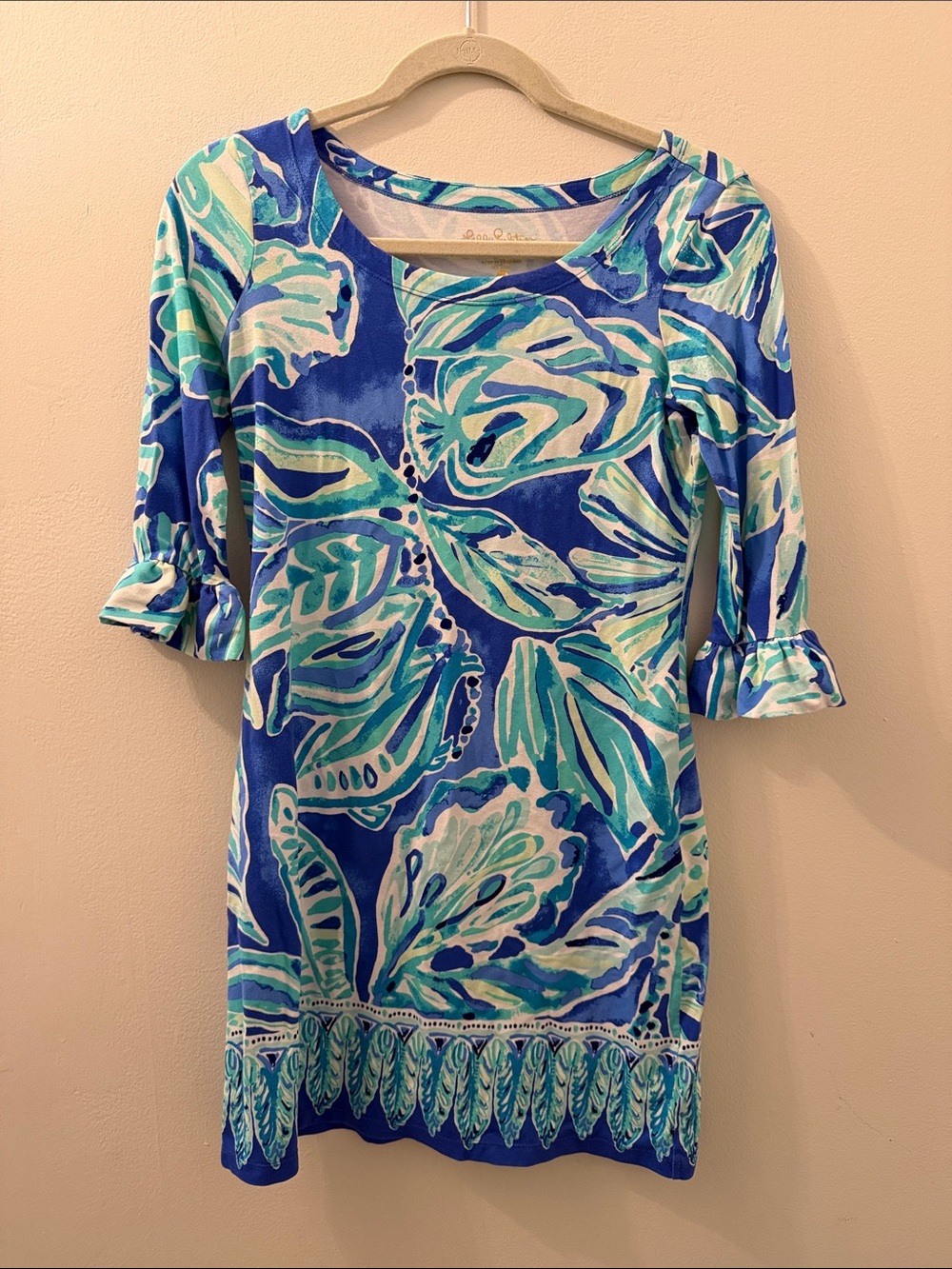 Lilly Pulitzer Blue, Aqua & White Floral Shift Dress